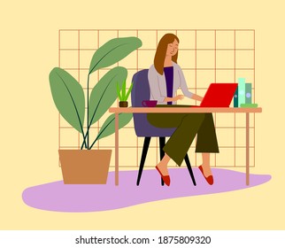 Women works vector illustration. Flat illustration colorful.