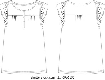 women woven tops template with short sleeve