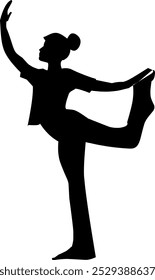 Women yoga dance calming body