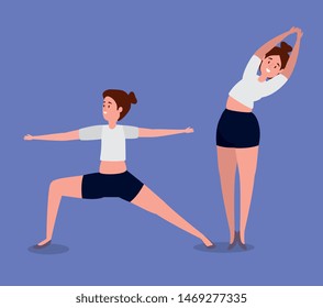 women yoga exercise meditation pose
