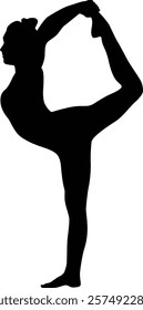 Women in yoga pose silhouette illustration