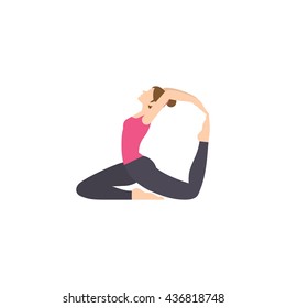 women yoga pose vector illustration.