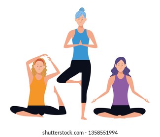 women yoga poses