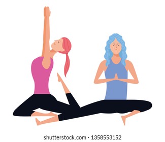 women yoga poses