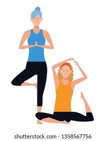 women yoga poses