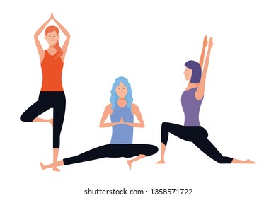 women yoga poses