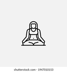 Women yogi icon sign vector,Symbol, logo illustration for web and mobile