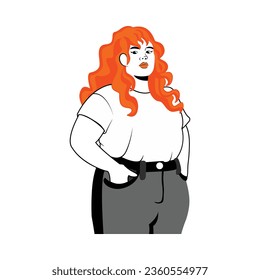 WOMEN YOUNG CHARACTERS MOCKUP TSHIRT ISOLATED CARTOON VECTOR