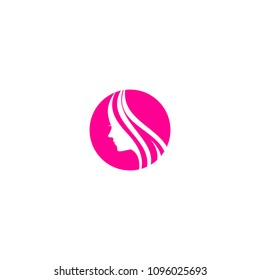 women.face.  beauty. beauty star concept logo