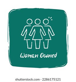 Women-Owned Business vector line Icon.