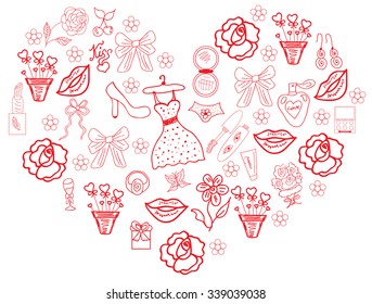 women's accessories, cosmetics set