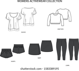 Womens Activewear Collection Fashion Flats