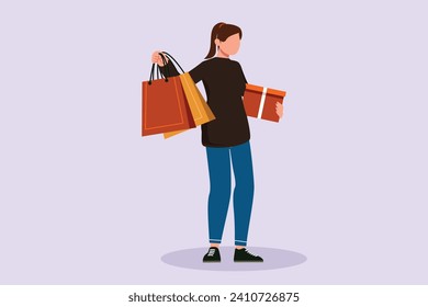 Women's activities concept. Colored flat vector illustration isolated.