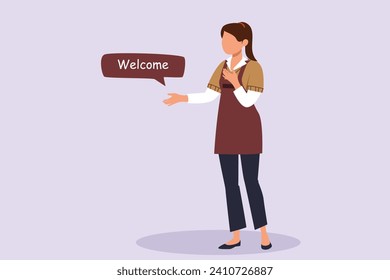 Concepto de actividades de la mujer. Ilustración vectorial plana de color aislada.