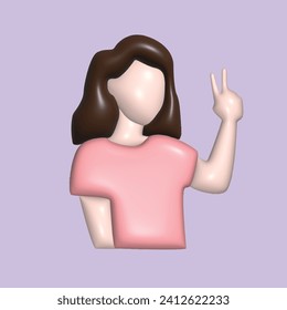 Women's activities concept. Realistic 3d object cartoon style. Vector colorful illustration.