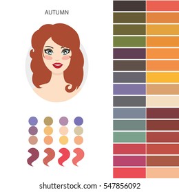 Women's appearance by colortype - Autumn with approach colors and make up