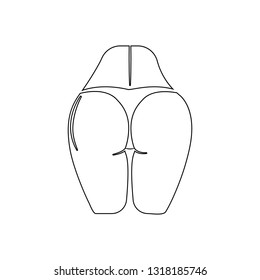 women's ass icon. Element of Human parts for mobile concept and web apps icon. Outline, thin line icon for website design and development, app development
