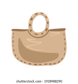bolso auténtico para mujeres, estilo de caricatura de ilustración vectorial