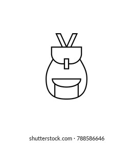 women's backpack icon. Bags element icon. Premium quality graphic design. Signs, outline symbols collection icon for websites, web design, mobile app, info graphics on white background