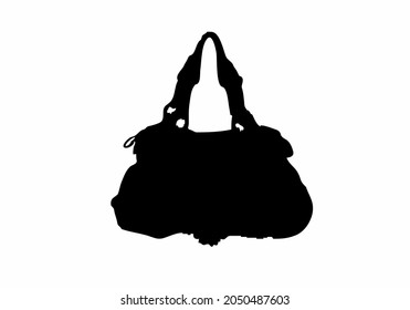 
women's bag, black and white line drawing of women's bags