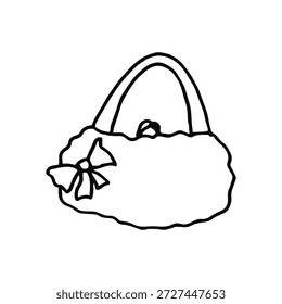 Bolsa feminina com esboço de arco
