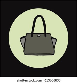 Women's bag hand drawn vector