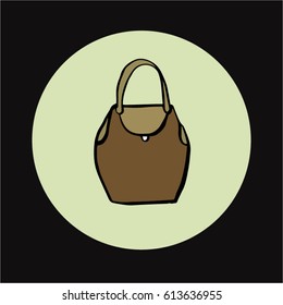 Women's bag hand drawn vector