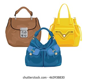 Women's bag, handbag, Vector illustration