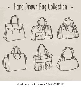 Women's Bags Hand Drawn set