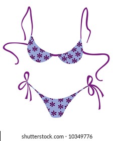 Womens bathing suits. Vector illustration
