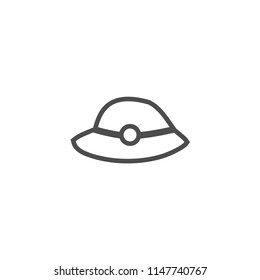 Women's beach cap vector icon