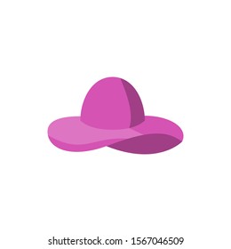Women's beach hat icon vector