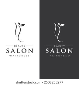 Women's beauty salon logo and identity. Design for business, salon, cosmetics, therapy spa.