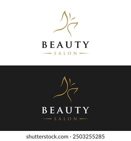 Logo und Identität des Schönheitssalons für Frauen. Design für Business, Salon, Kosmetik, Therapie Spa.