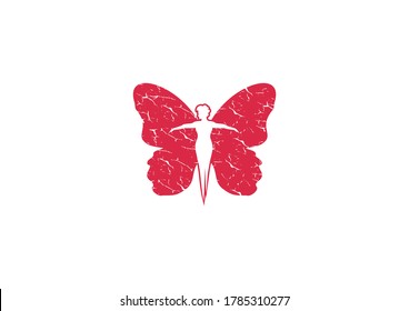Women's beauty symbols like butterflies
