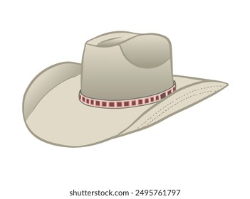 Sombrero de vaquero beige para mujer. Accesorio para las mujeres de las tierras de atrás.