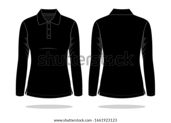 women's long sleeve collared polo shirts