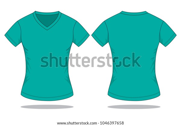 Vektor Stok Womens Blank Turquoise 