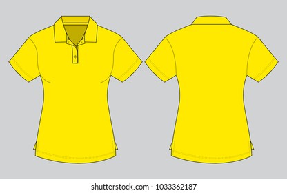 yellow polo shirt women's