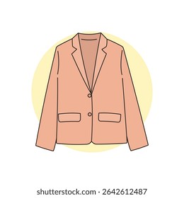 Projeto de cor de pêssego blazer feminino 