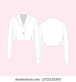 Maqueta corta simple de Blazer para mujer