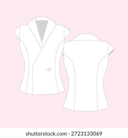 Frauen Blazer einfache kurze mockup