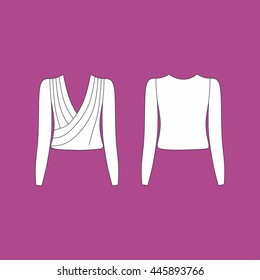 women's blouse drawn vector