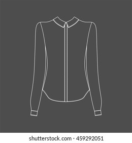 women's blouse drawn in the vector. shirt