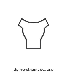 Womens Blouse line icon. linear style sign for mobile concept and web design. Sleeveless blouse outline vector icon. Symbol, logo illustration. Pixel perfect vector graphics