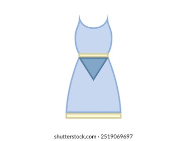 Women's blue home dress on white background