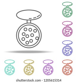 women's blusher icon. Elements of Beauty, make up, cosmetics in multi color style icons. Simple icon for websites, web design, mobile app, info graphics