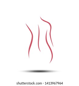 Women's Body Back View Icon Vector Logo Template. Spa Illustration Design. Vector EPS 10.