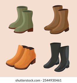 Botas de mujer para el otoño o el invierno, un complemento elegante para cualquier atuendo de niña, perfecto para el calor y la moda en las estaciones más frías.