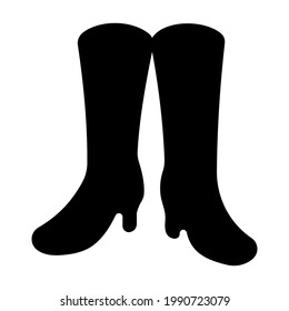 Womens boots icon isolated vector illustration. High quality black style vector icon